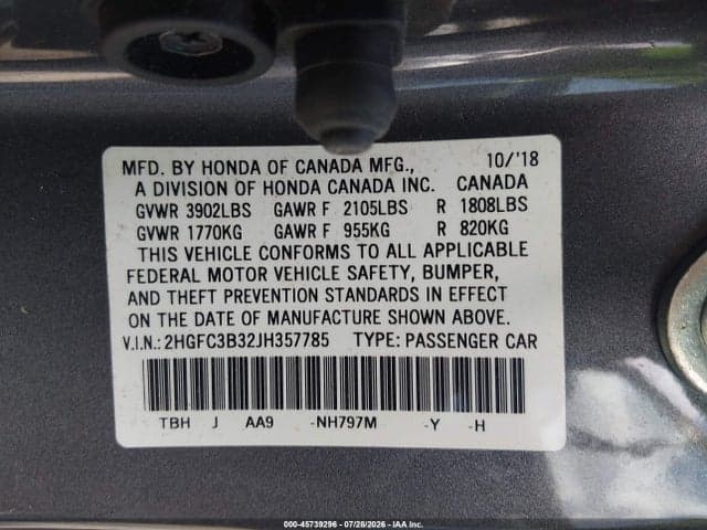 2018 HONDA CIVIC EX-T 9