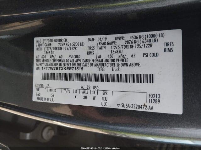 2019 FORD F-250 LARIAT 9