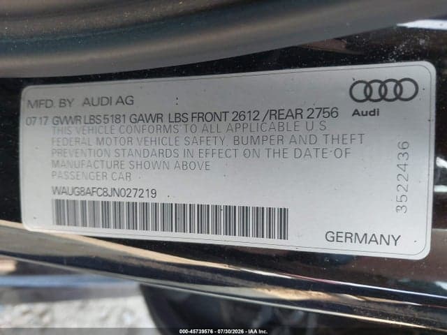 2018 AUDI A6 2.0T PREMIUM PLUS 9