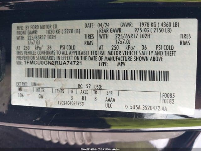 2024 FORD ESCAPE ACTIVE 9