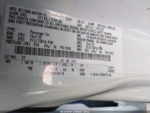 2017 FORD FOCUS SE 9
