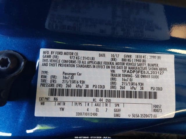 2018 FORD FOCUS SE 9