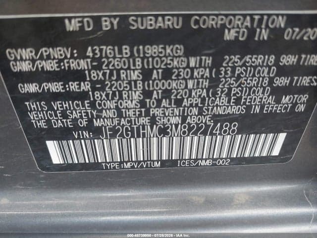 2021 SUBARU CROSSTREK LIMITED 9