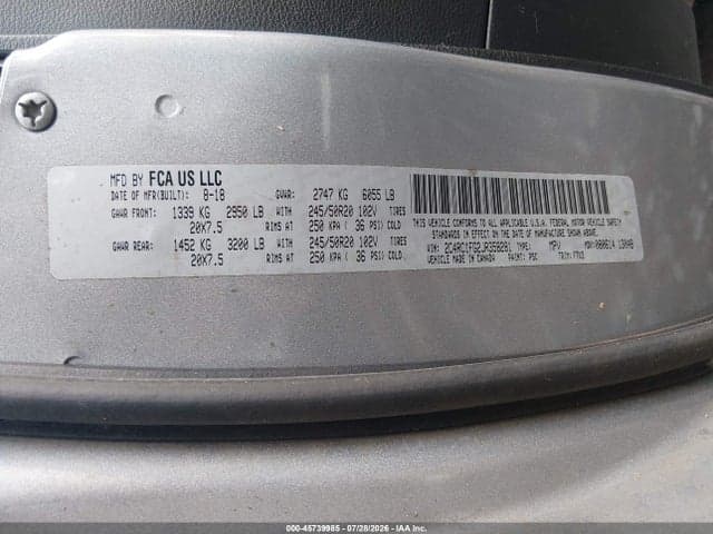 2018 CHRYSLER PACIFICA TOURING PLUS 9