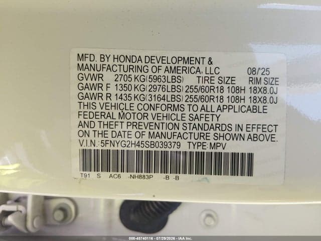 2025 HONDA PILOT EX-L 9