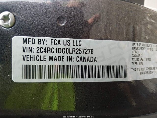 2020 CHRYSLER VOYAGER LXI 9