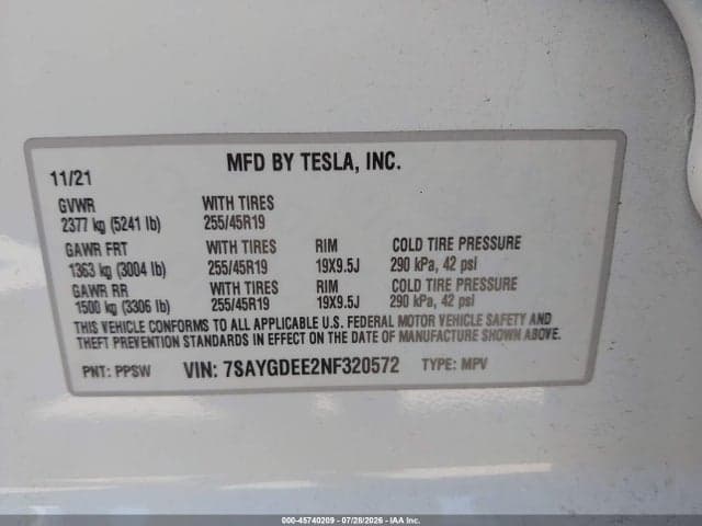 2022 TESLA MODEL Y LONG RANGE DUAL MOTOR ALL-WHEEL DRIVE 9