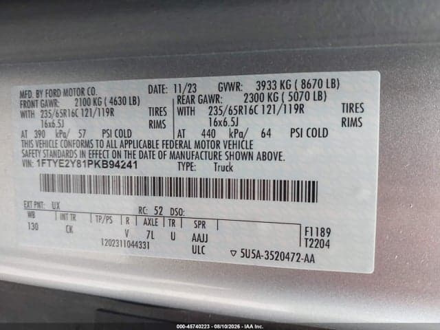2023 FORD TRANSIT-150 9