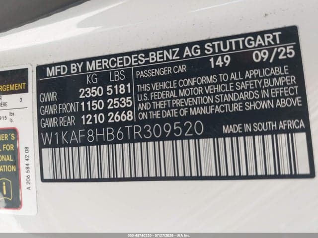 2026 MERCEDES-BENZ AMG C 43 4MATIC 9