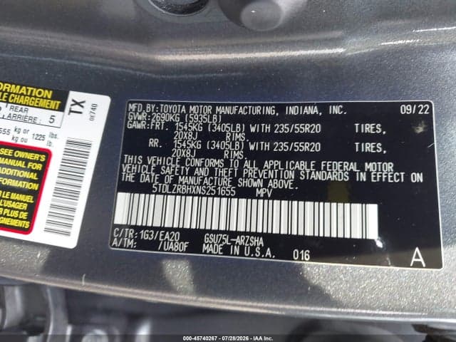 2022 TOYOTA HIGHLANDER XSE 9