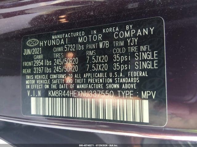2022 HYUNDAI PALISADE SEL 9