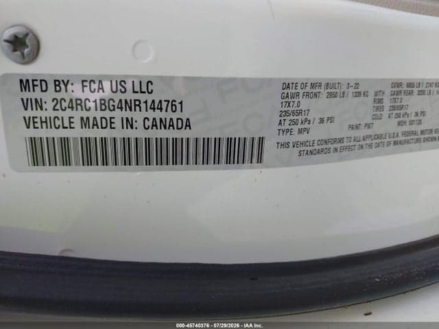 2022 CHRYSLER PACIFICA TOURING L 9