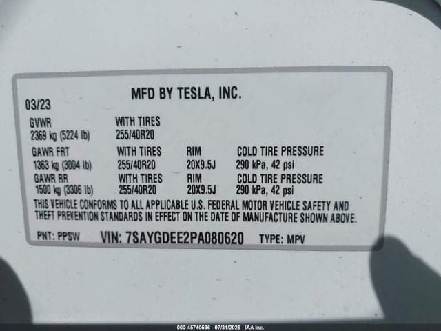 2023 TESLA MODEL Y 9