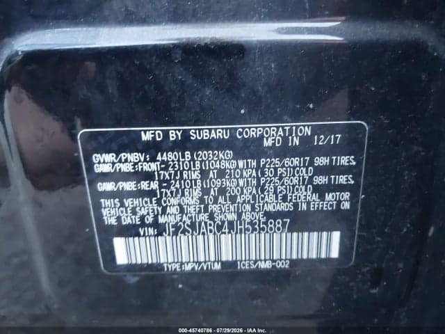 2018 SUBARU FORESTER 2.5I 9