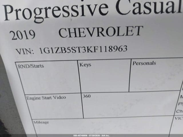 2019 CHEVROLET MALIBU 1LS 9
