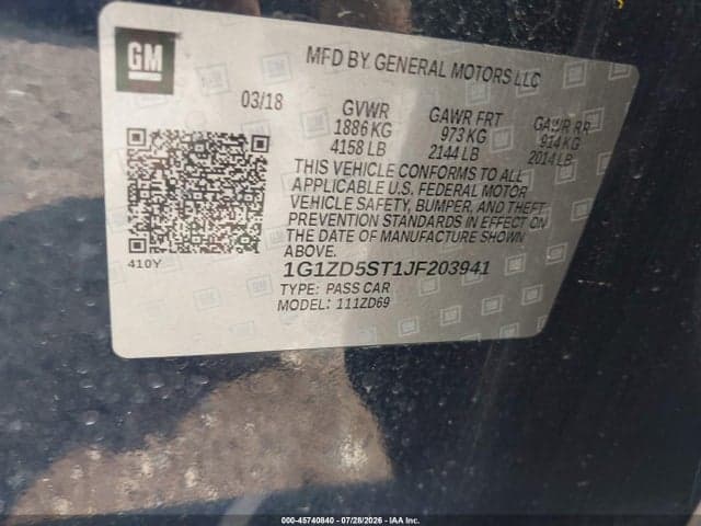 2018 CHEVROLET MALIBU LT 9