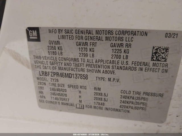 2021 BUICK ENVISION AWD ESSENCE 9