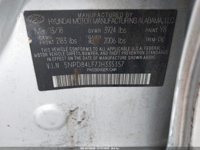 2018 HYUNDAI ELANTRA SEL 9