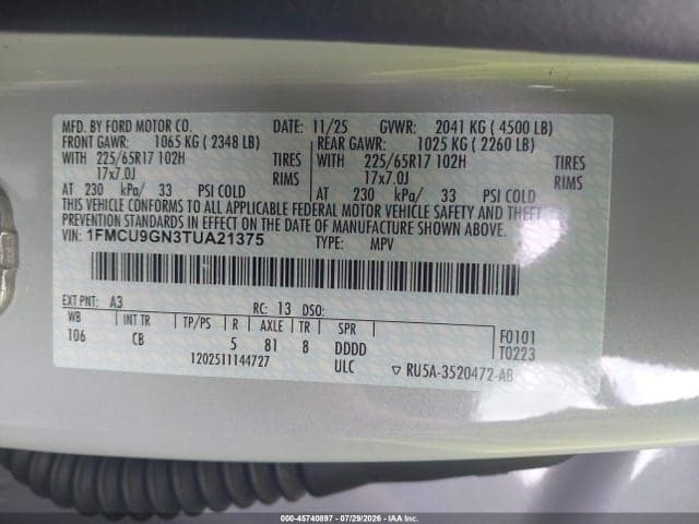 2026 FORD ESCAPE ACTIVE 9