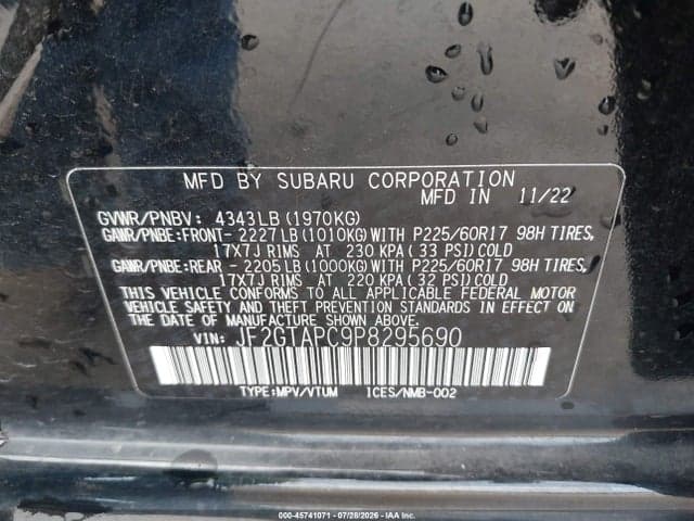 2023 SUBARU CROSSTREK PREMIUM 9