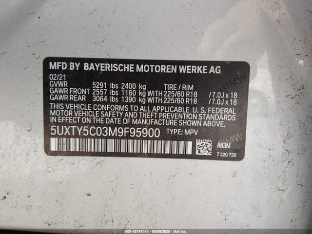 2021 BMW X3 XDRIVE30I 9