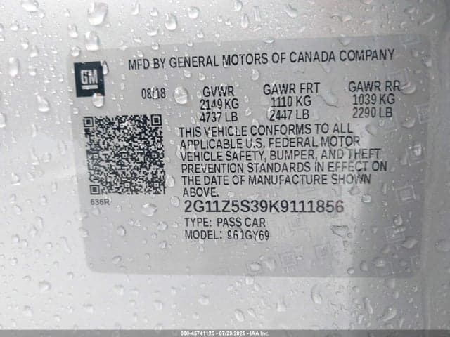 2019 CHEVROLET IMPALA LT 9