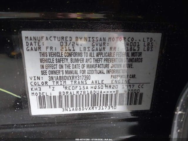 2024 NISSAN SENTRA SR XTRONIC CVT 9