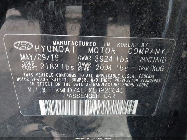 2020 HYUNDAI ELANTRA SE 9