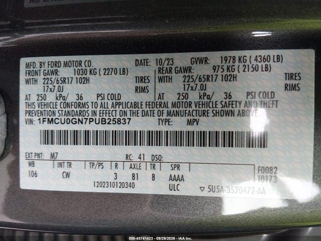 2023 FORD ESCAPE ACTIVE 9
