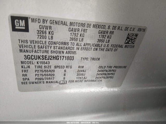 2017 CHEVROLET SILVERADO 1500 LTZ 9
