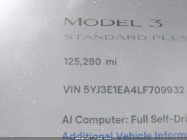 2020 TESLA MODEL 3 STANDARD RANGE PLUS REAR-WHEEL DRIVE/STANDARD RANGE REAR-WHEEL DRIVE 14
