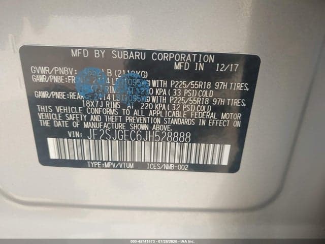 2018 SUBARU FORESTER 2.0XT PREMIUM 9