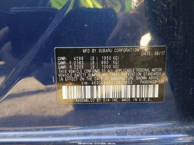 2018 SUBARU IMPREZA 2.0I 9