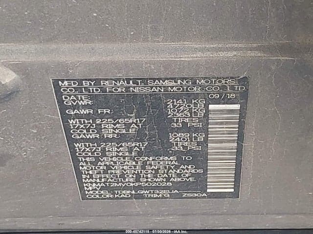 2019 NISSAN ROGUE SV 9