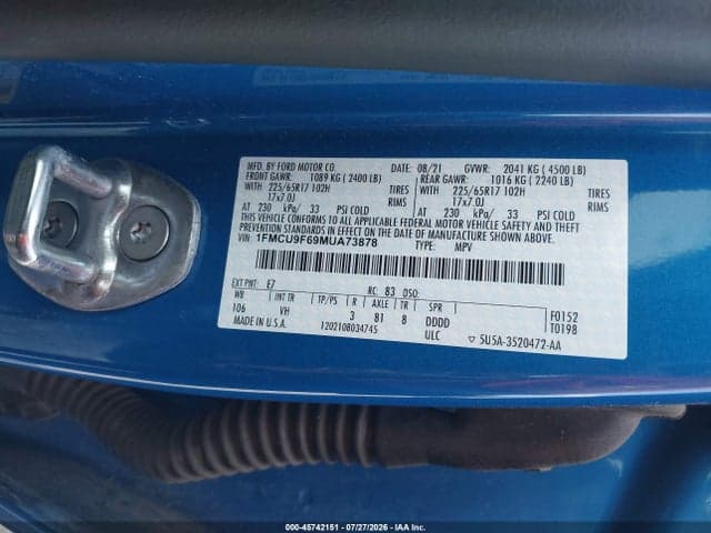 2021 FORD ESCAPE S 9