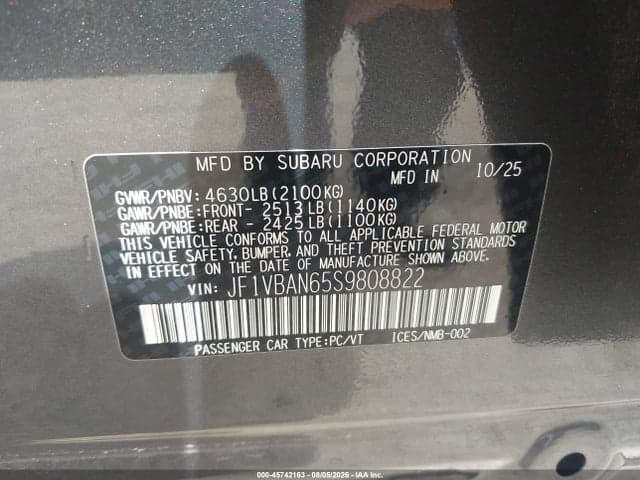 2025 SUBARU WRX LIMITED 9