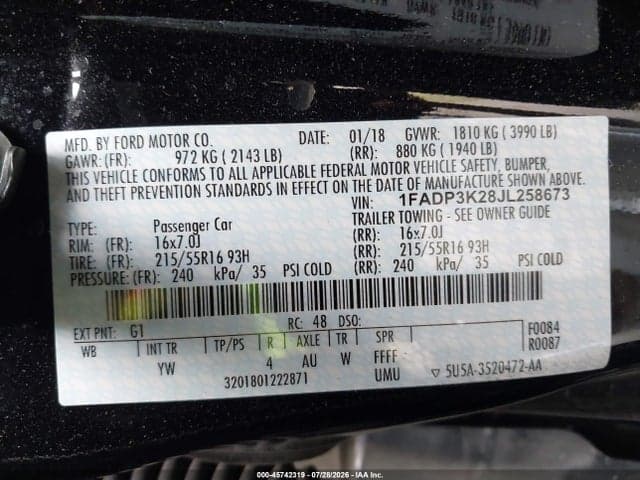 2018 FORD FOCUS SE 9