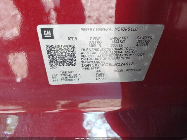 2020 CHEVROLET TAHOE 4WD LT 9