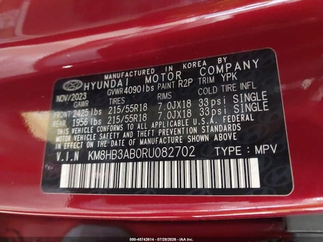 2024 HYUNDAI KONA SEL 9