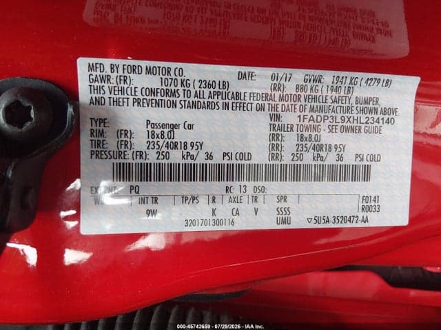 2017 FORD FOCUS 9