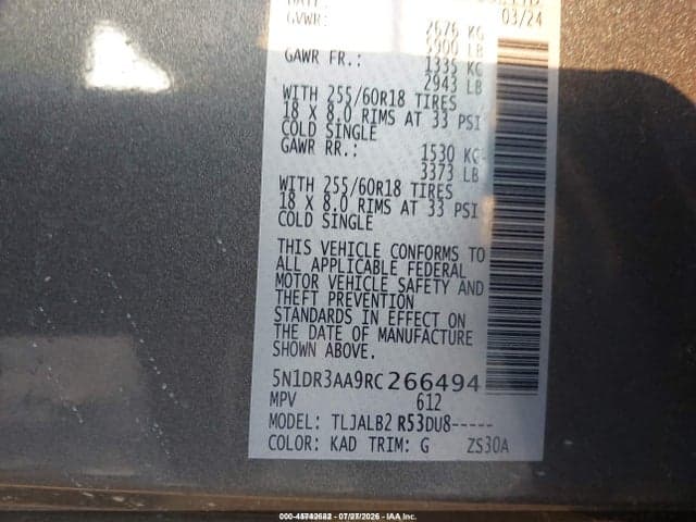 2024 NISSAN PATHFINDER S FWD 9