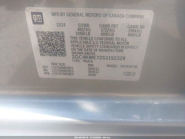 2025 CHEVROLET SILVERADO 2500HD 4WD STANDARD BED CUSTOM 8