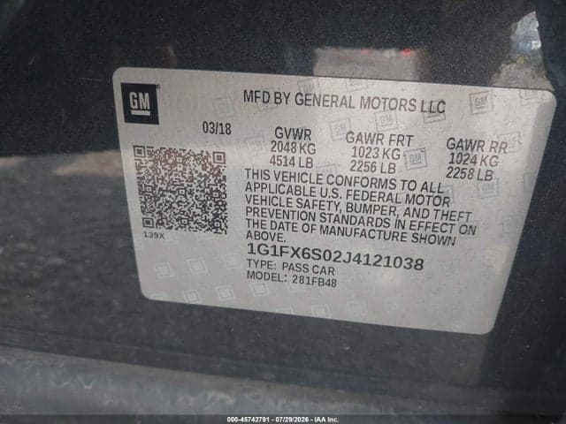 2018 CHEVROLET BOLT EV PREMIER 9