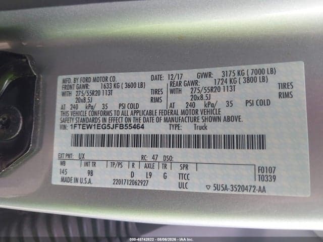 2018 FORD F-150 PLATINUM 9