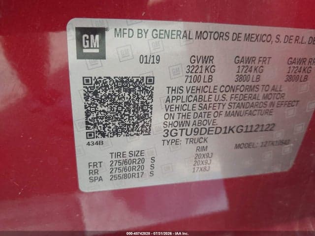 2019 GMC SIERRA 1500 SLT 9