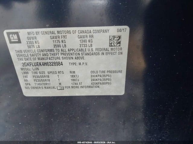 2017 GMC TERRAIN SLT 9