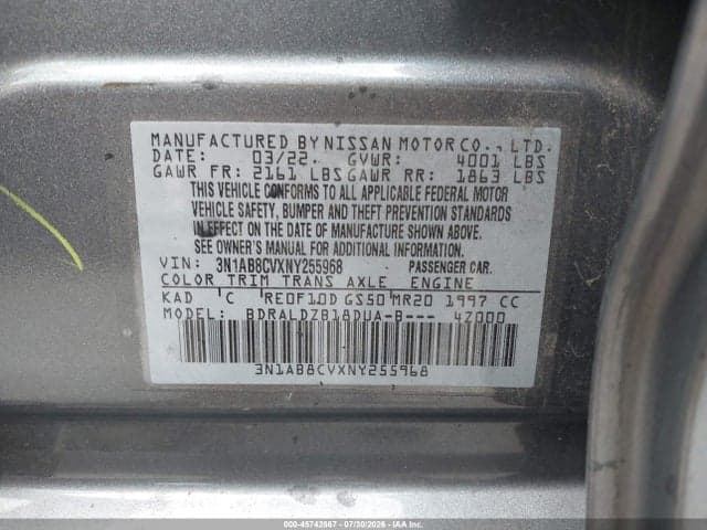 2022 NISSAN SENTRA SV XTRONIC CVT 9