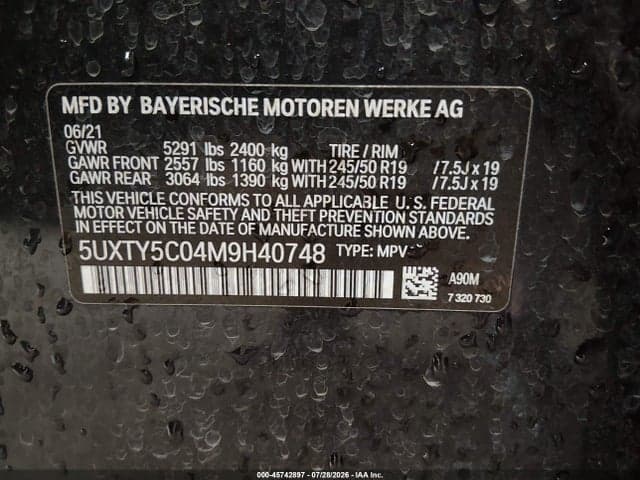 2021 BMW X3 XDRIVE30I 9