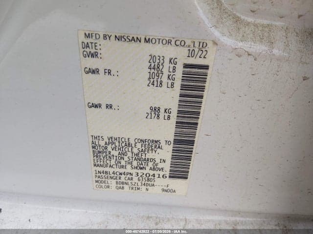 2023 NISSAN ALTIMA SR INTELLIGENT AWD 9