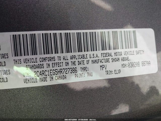 2017 CHRYSLER PACIFICA TOURING-L PLUS 9